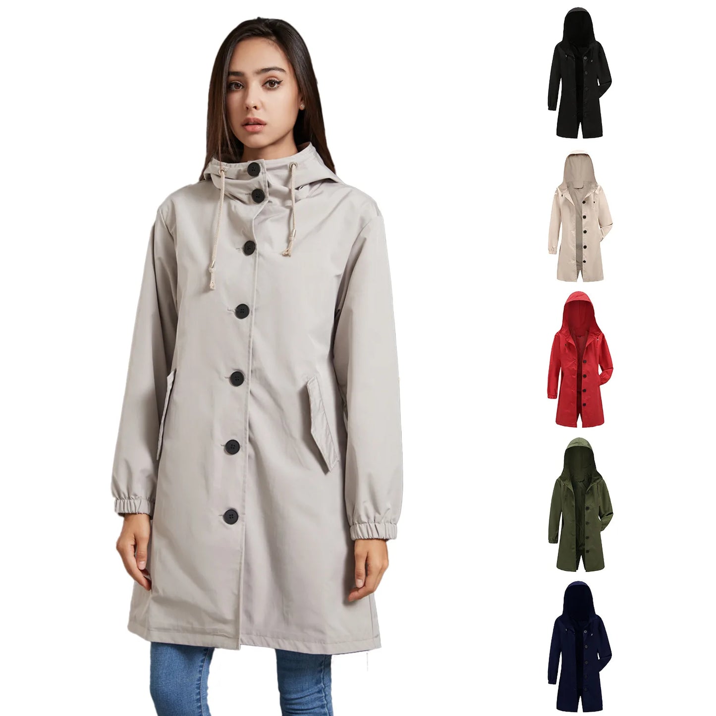 Winter Long Windbreaker jacket for Woman | Ashley