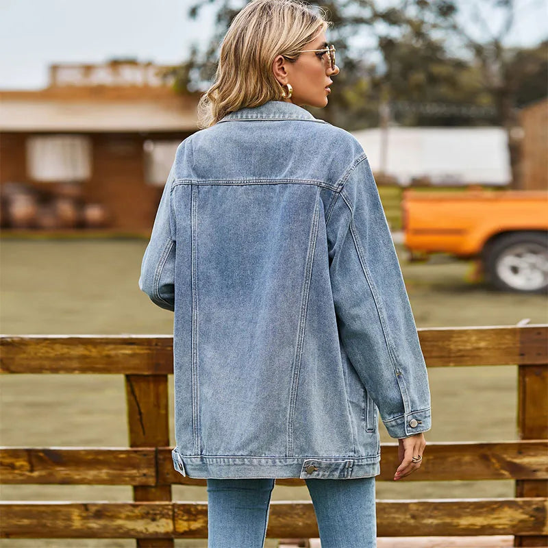 Women's Casual Loose Denim Jacket | Ines