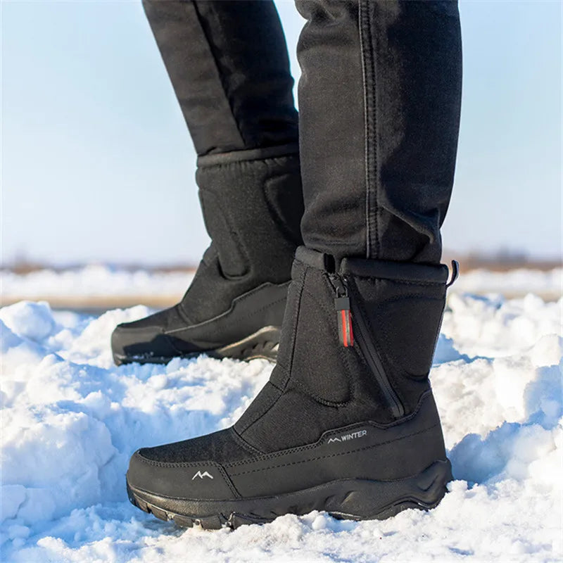 Men's Zip Up Insulated Snow Boots | Larry