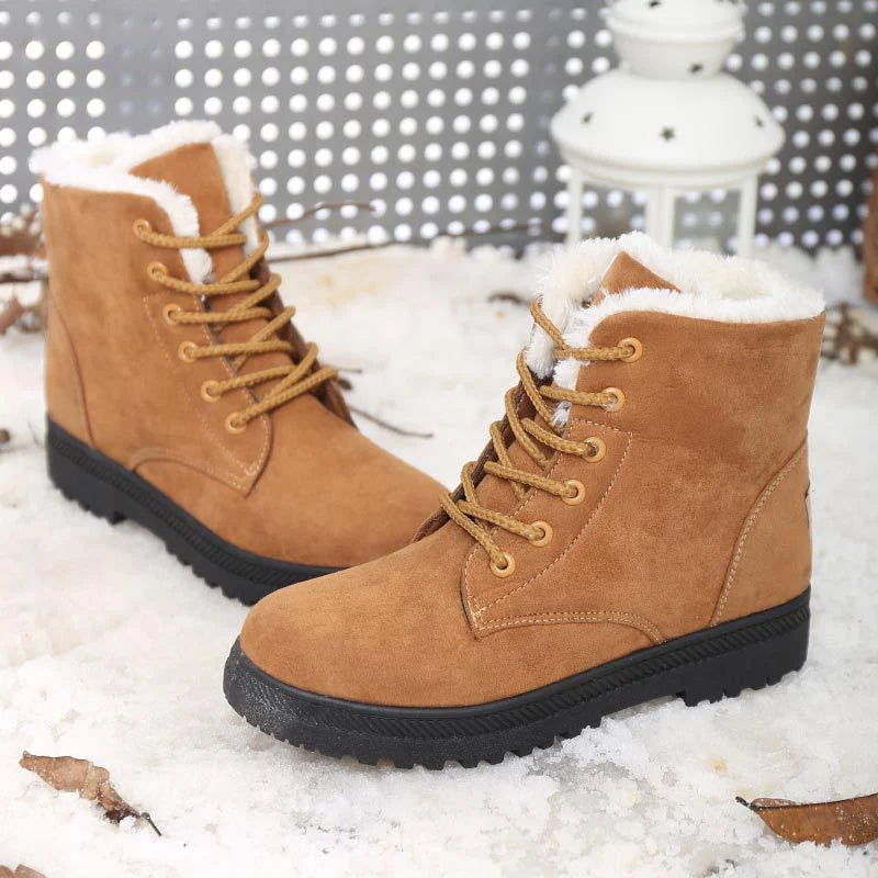 Lace Up Leather Winter Boots for Women | Analisa