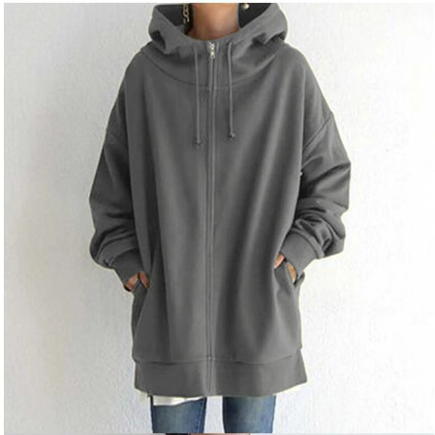 Oversized Zip Jacket With Hood | Kathleen