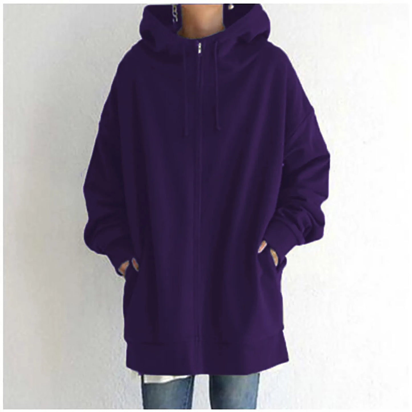 Oversized Zip Jacket With Hood | Kathleen