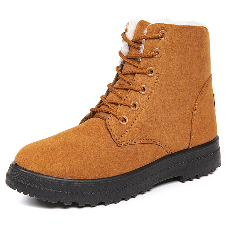 Lace Up Leather Winter Boots for Women | Analisa