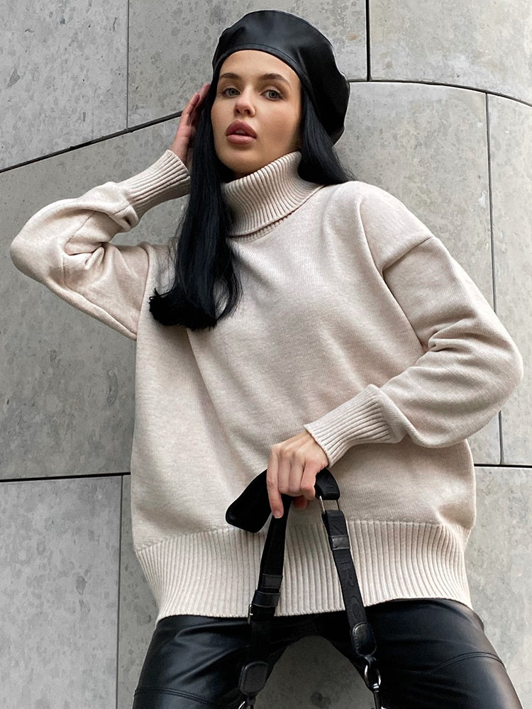 Women's Oversized Turtleneck Sweater | Belma