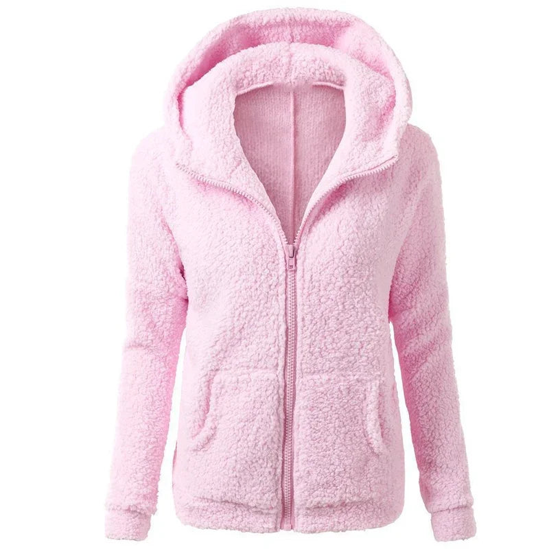 Women's Fleece Hooded Jacket | Jaslyn