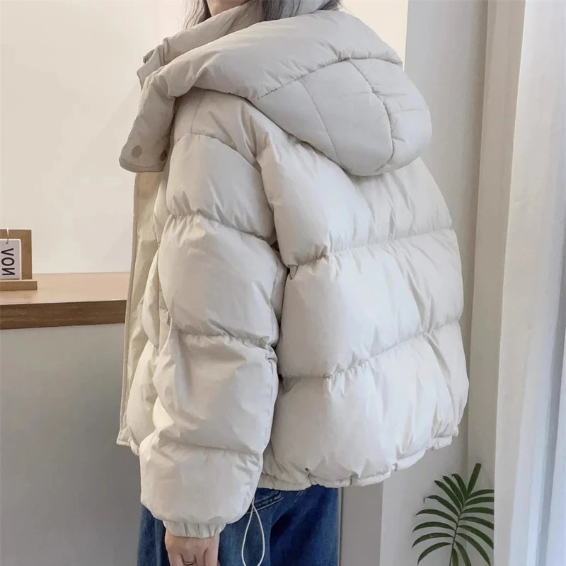 Puffer Jacket with High Collar