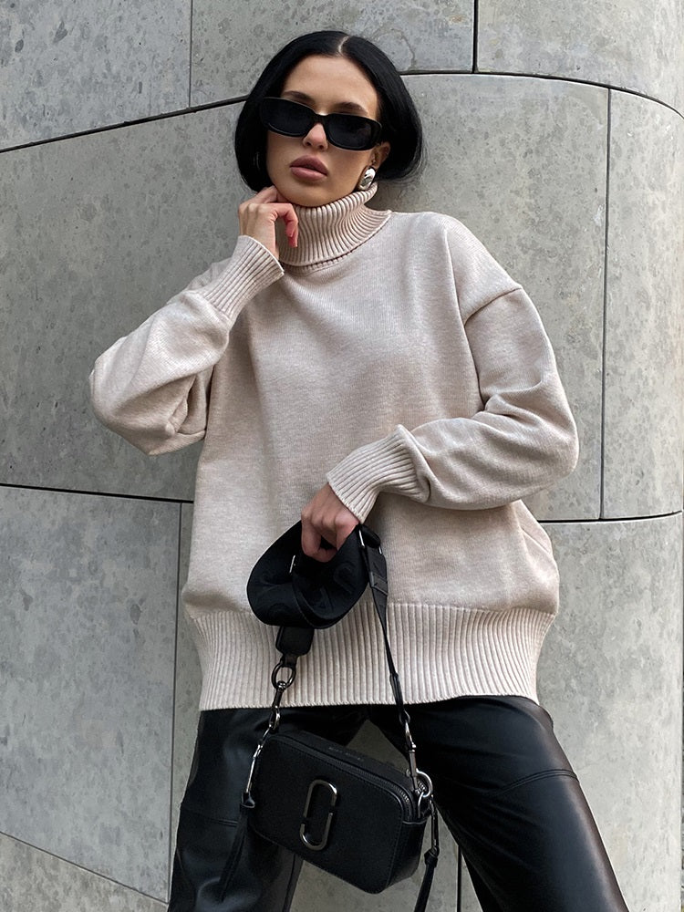 Women's Oversized Turtleneck Sweater | Belma