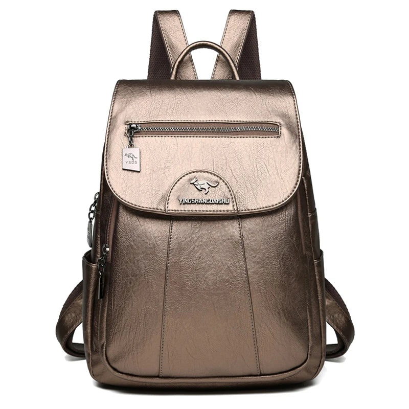 Anti-theft large capacity leather backpack for women | Thelion