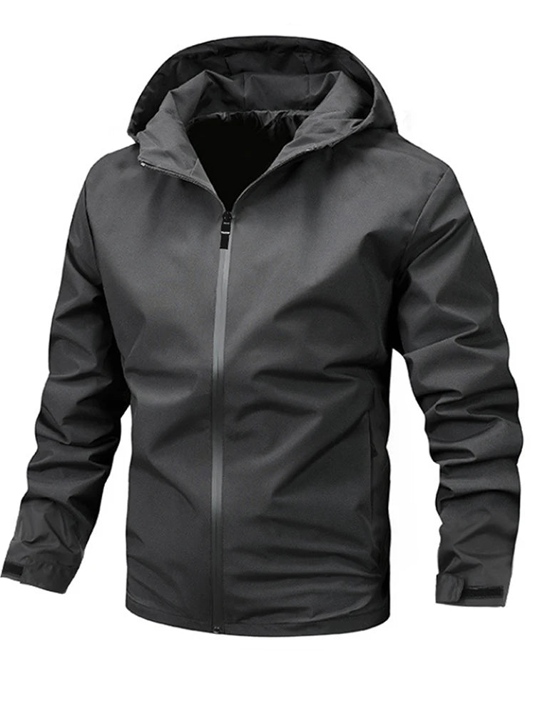 Casual Waterproof Lightweight Jacket With Hood | Peter