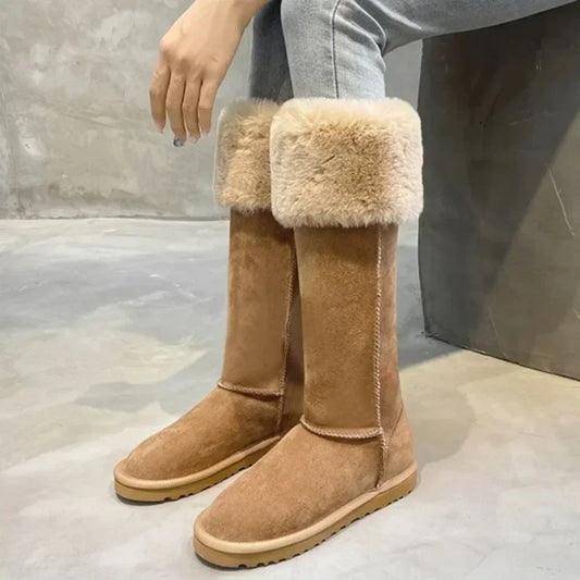 Fur-lined Long Winter Boots for Women | Davinara