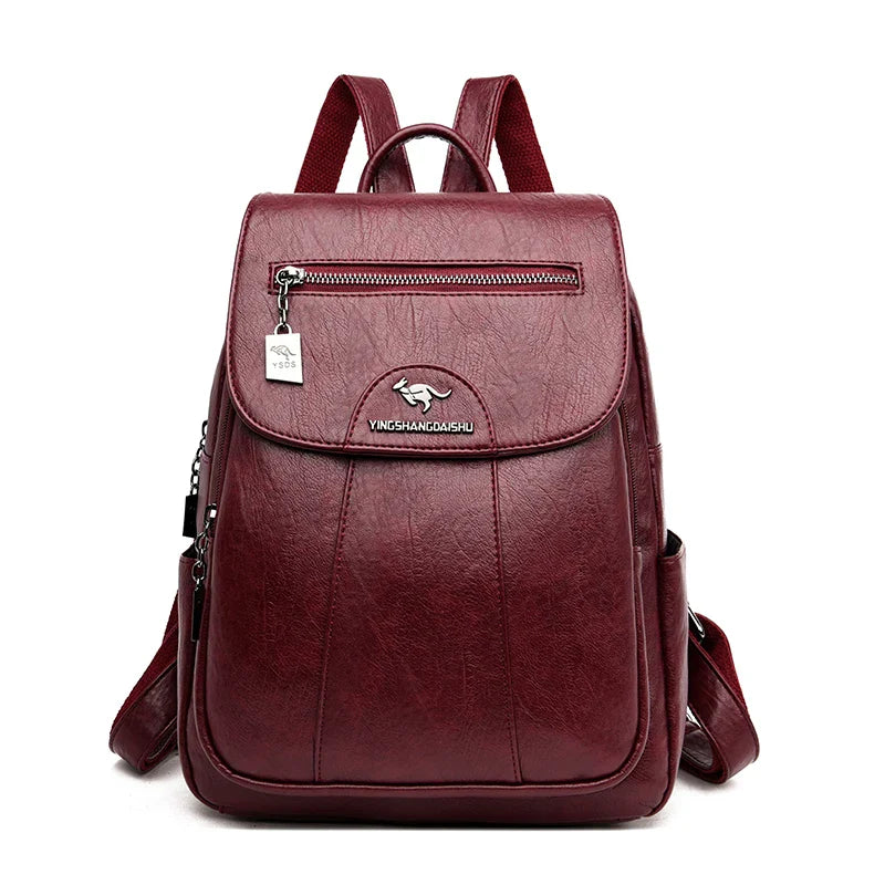 Anti-theft large capacity leather backpack for women | Thelion