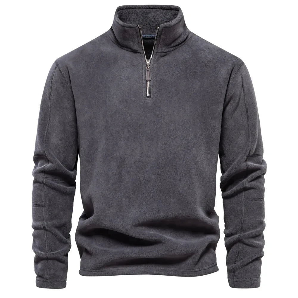 Thick Fleece Half Zip Sweater | Jovanni