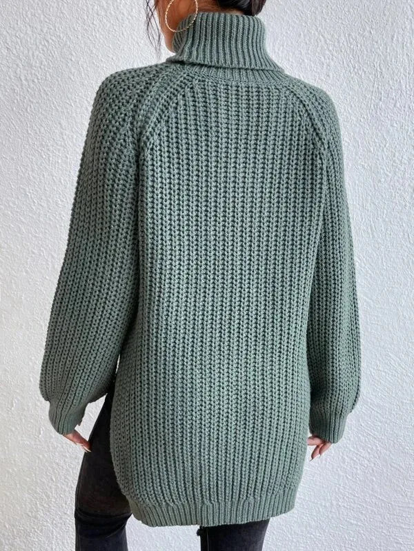 Ribbed Turtleneck Sweater