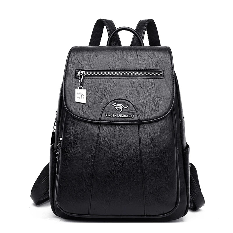 Anti-theft large capacity leather backpack for women | Thelion