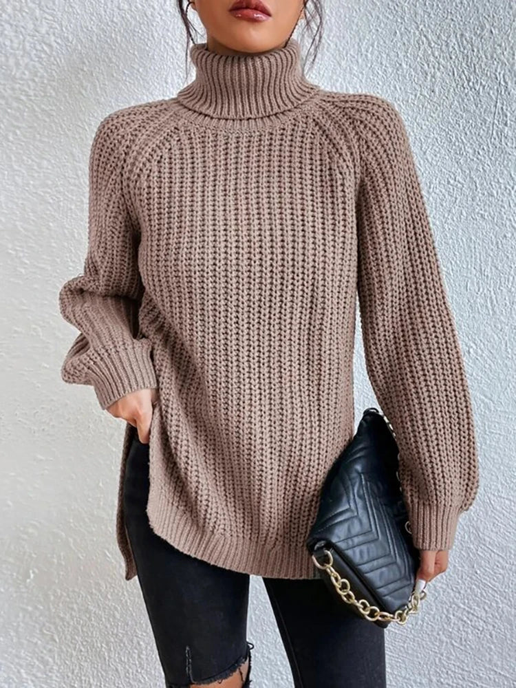 Ribbed Turtleneck Sweater