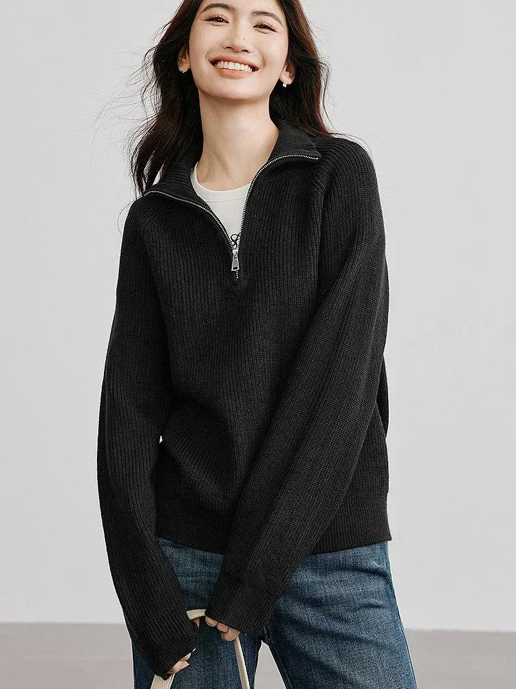 Women's Half Zip Sweater | Mildred