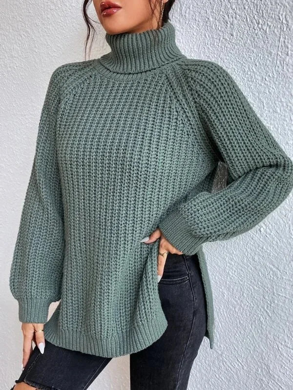 Ribbed Turtleneck Sweater