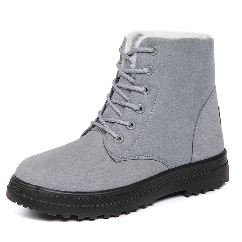 Lace Up Leather Winter Boots for Women | Analisa