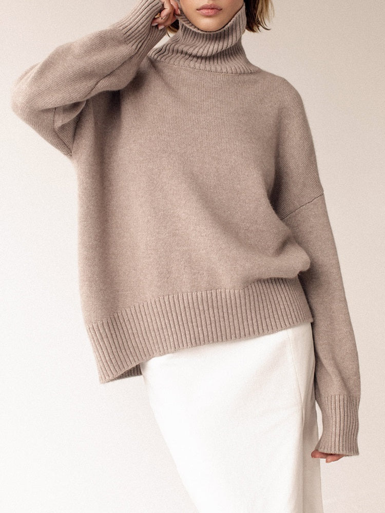 Women Knitted Turtleneck Sweater | Cassie