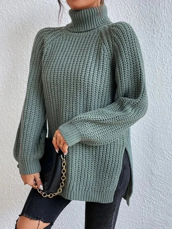 Ribbed Turtleneck Sweater