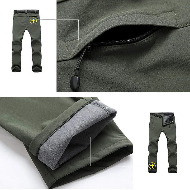 Men's Winter Fleece Waterproof Hiking Pants | Sutton