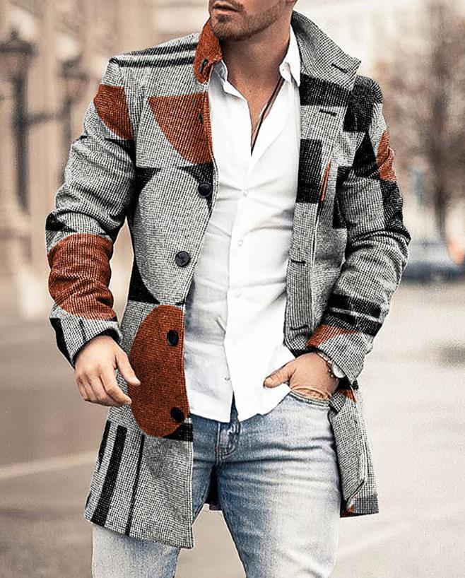 Men's Windproof Autumn Coat With Buttons | Bobby