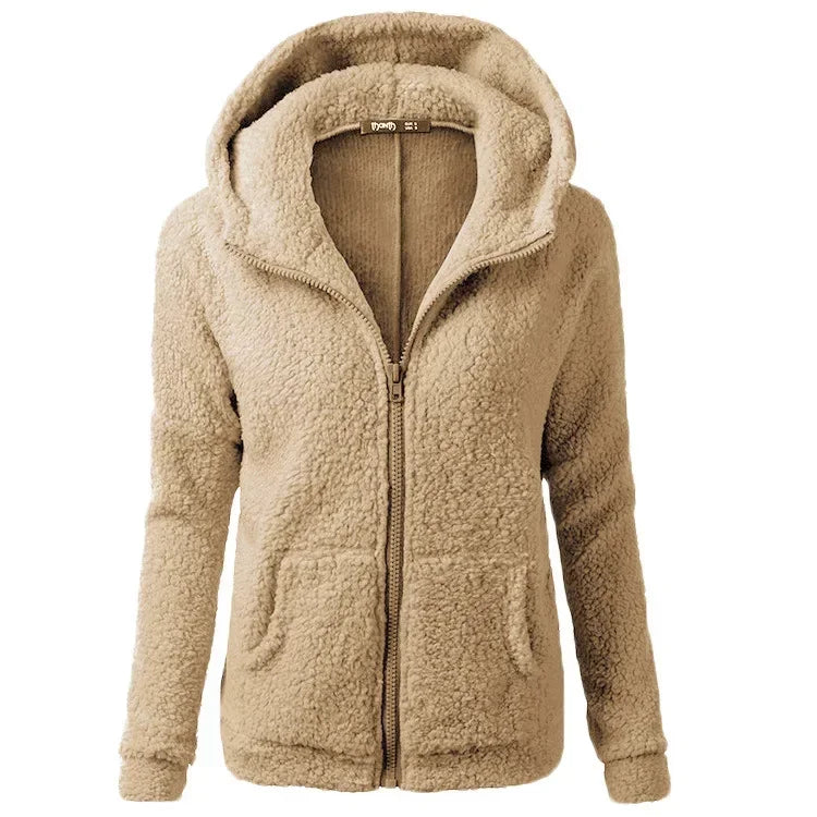 Women's Fleece Hooded Jacket | Jaslyn