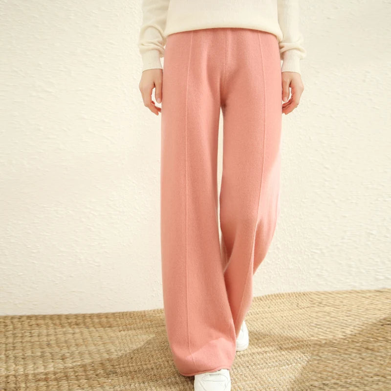 Women's Wool Wide Leg Pants for Autumn and Winter | Ariel