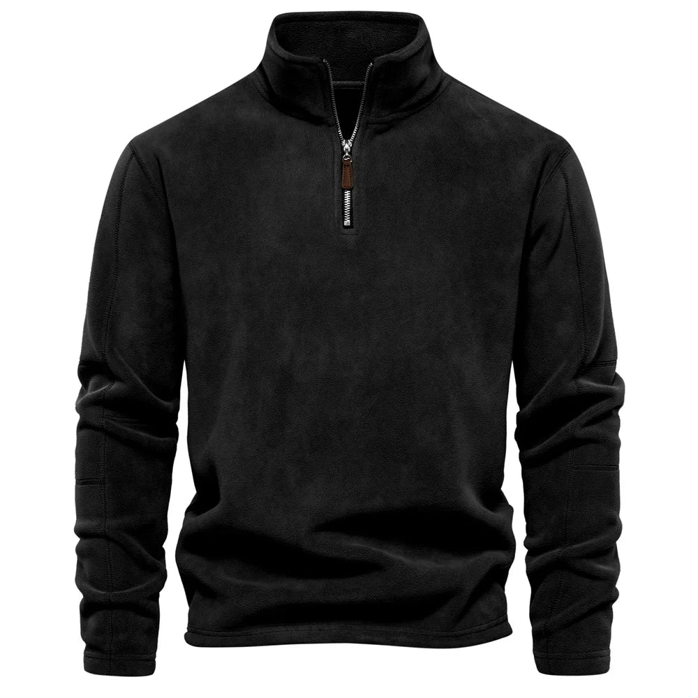 Thick Fleece Half Zip Sweater | Jovanni