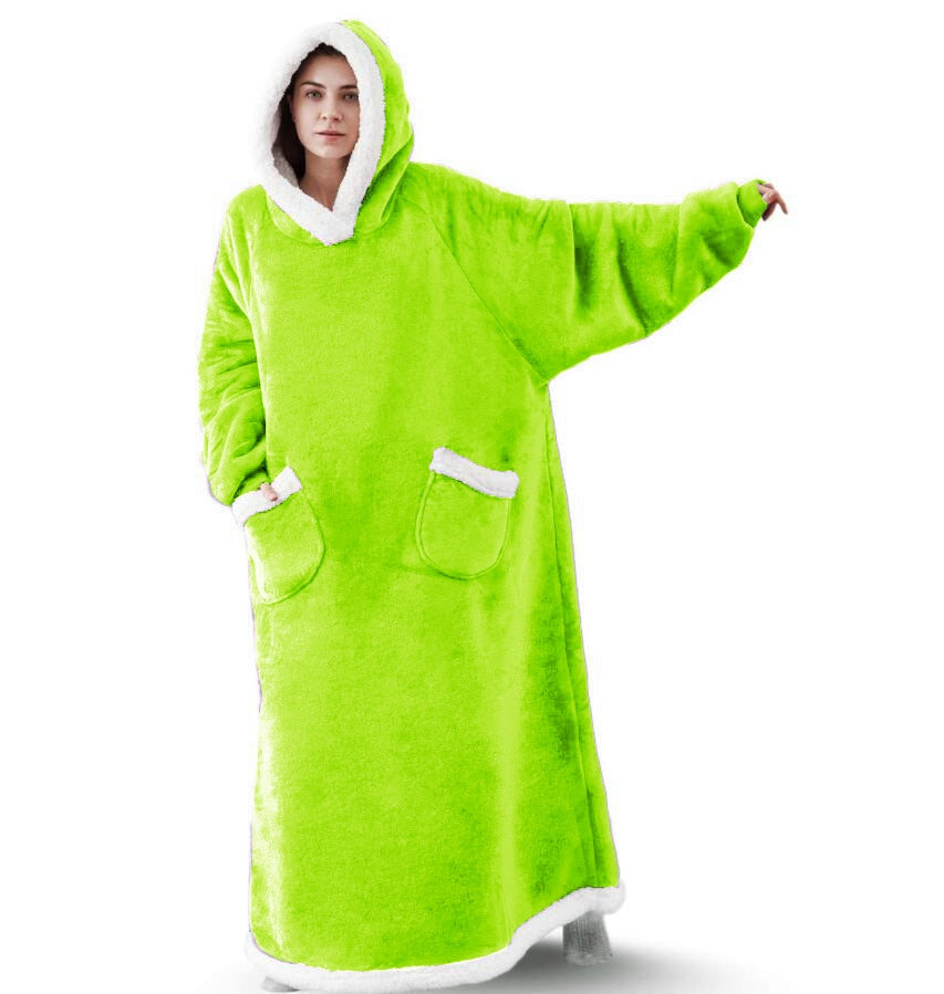 Unisex Long Blanket Fleece Hoodie | Tachellar