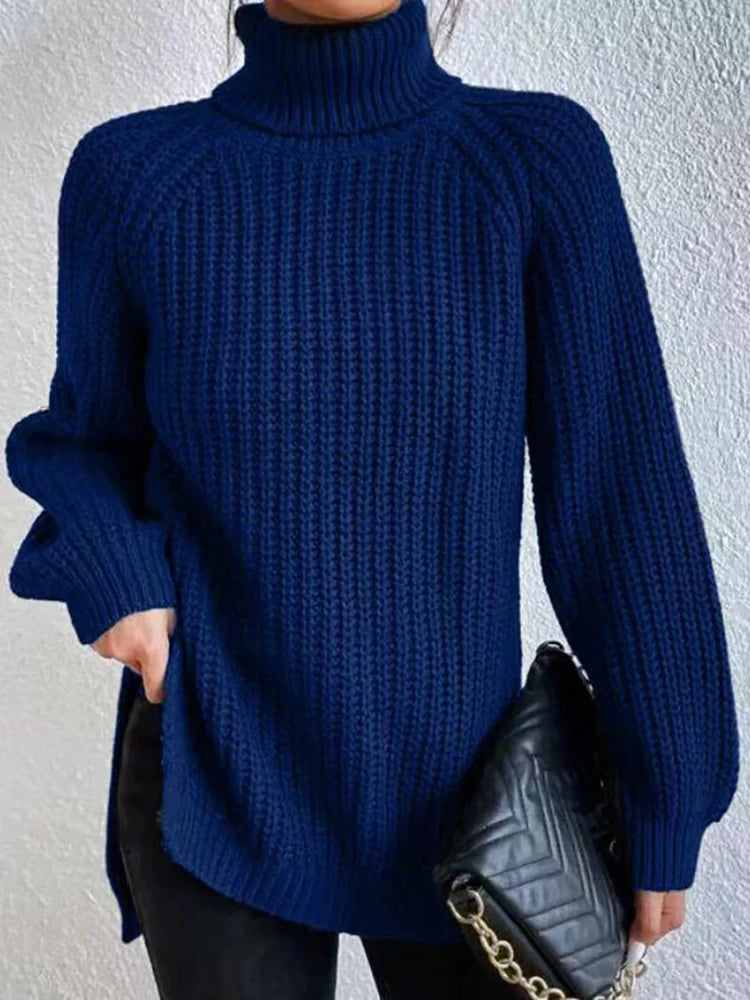 Ribbed Turtleneck Sweater