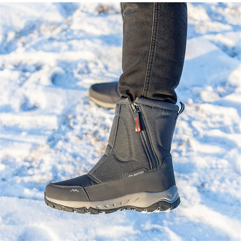 Men's Zip Up Insulated Snow Boots | Larry