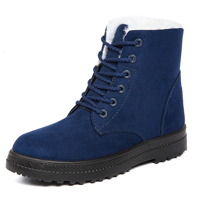 Lace Up Leather Winter Boots for Women | Analisa