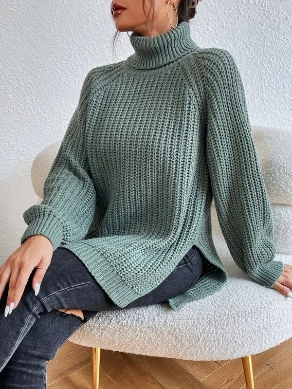 Ribbed Turtleneck Sweater