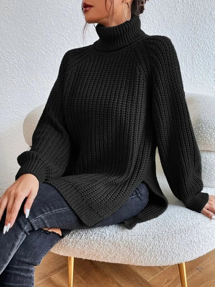 Ribbed Turtleneck Sweater