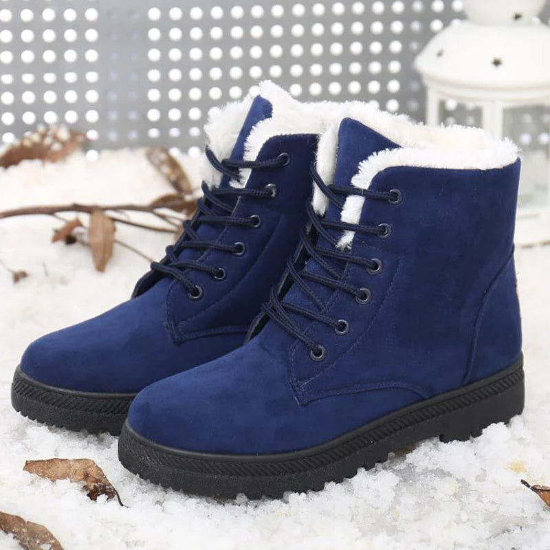 Lace Up Leather Winter Boots for Women | Analisa