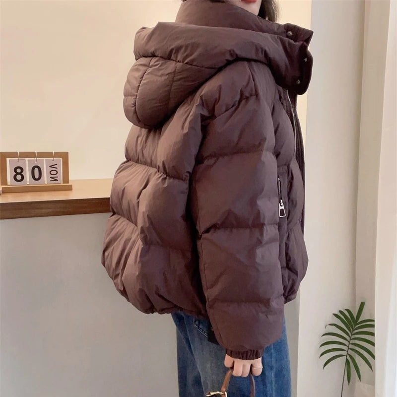 Puffer Jacket with High Collar