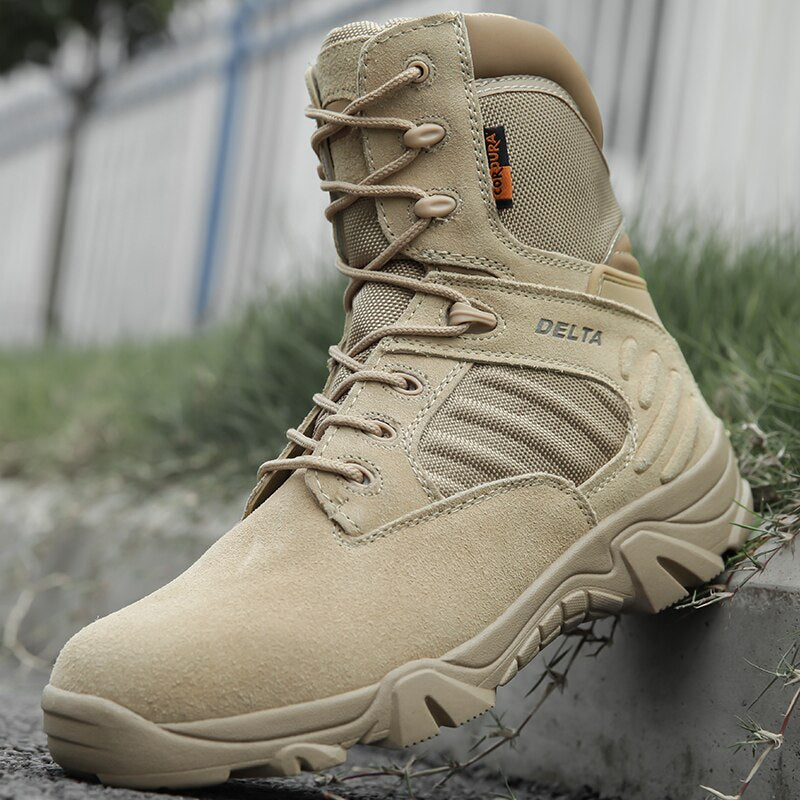 Long Army Boots with Side Zip for Men | Onerzo