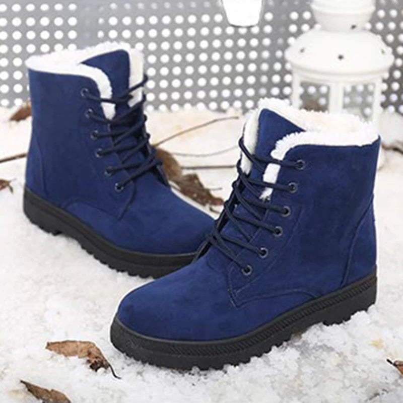 Lace Up Leather Winter Boots for Women | Analisa