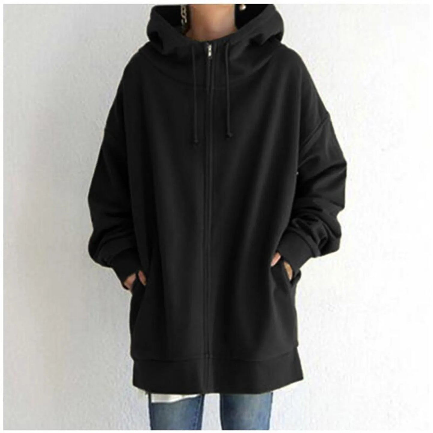 Oversized Zip Jacket With Hood | Kathleen