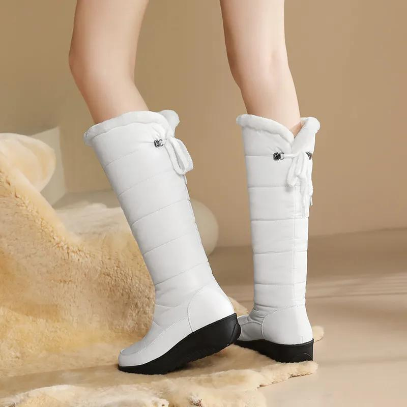 Fleece Lined Knee High Snow Boots for Women | Chenavy