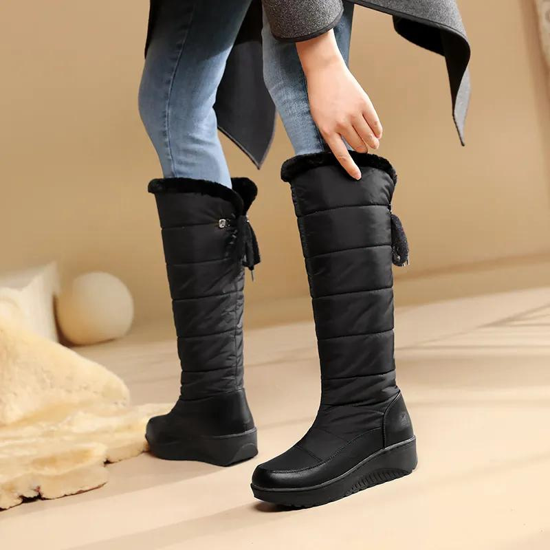 Fleece Lined Knee High Snow Boots for Women | Chenavy