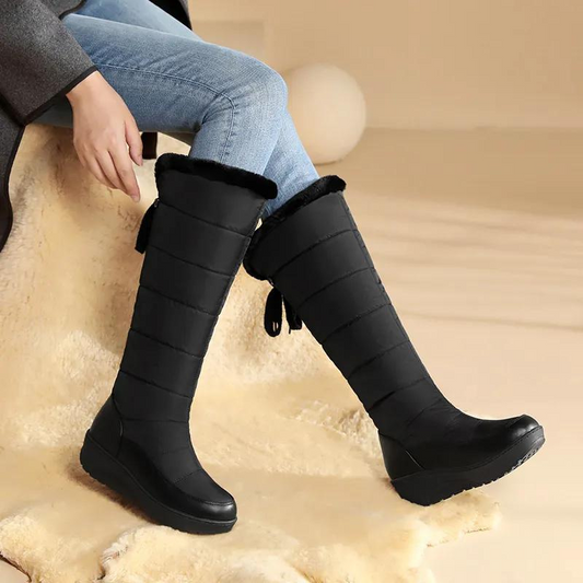 Fleece Lined Knee High Snow Boots for Women | Chenavy