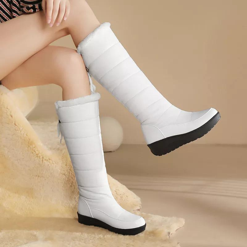 Fleece Lined Knee High Snow Boots for Women | Chenavy