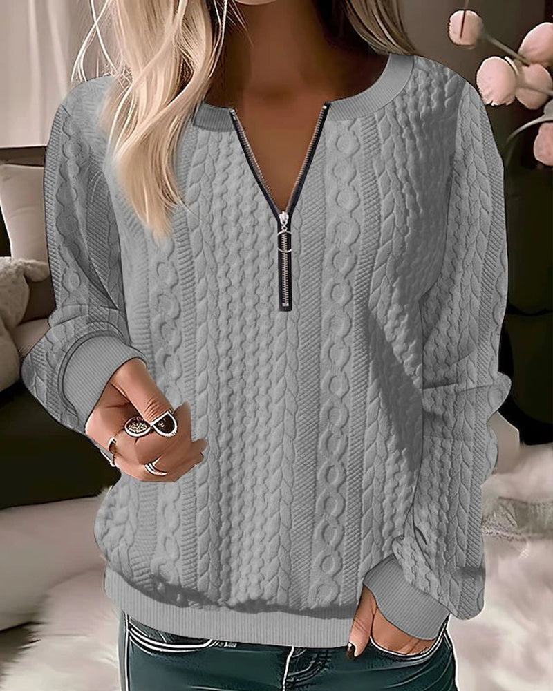 Stylish sweatshirt with metallic details and a comfortable fit - Vanne