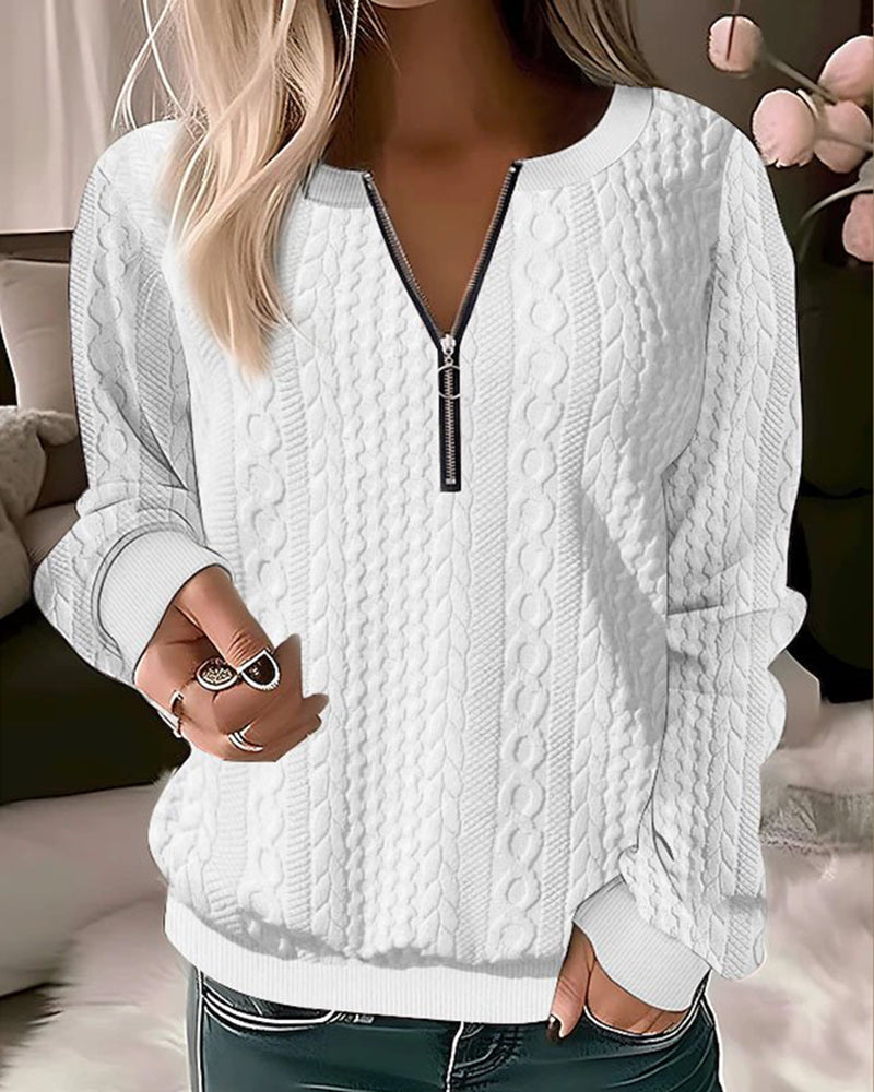 Stylish sweatshirt with metallic details and a comfortable fit - Vanne