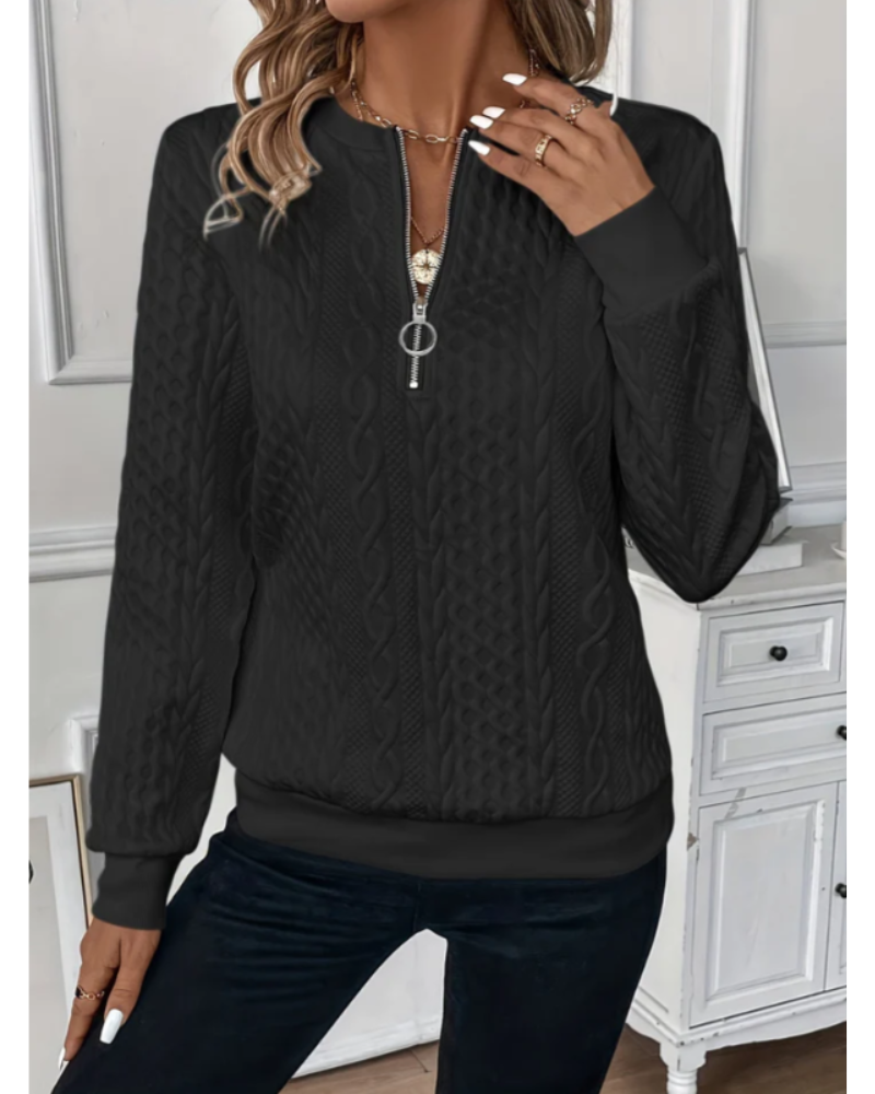 Stylish sweatshirt with metallic details and a comfortable fit - Vanne