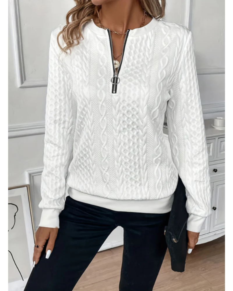 Stylish sweatshirt with metallic details and a comfortable fit - Vanne