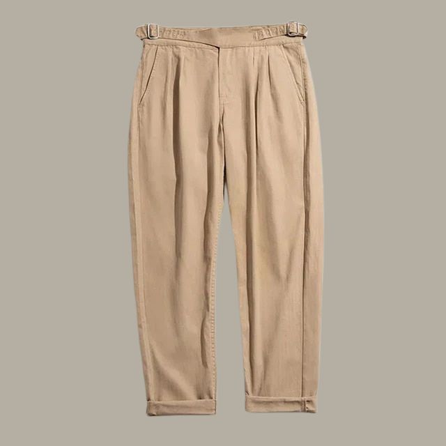 Pleated Gurkha Trousers for Men | Geldon