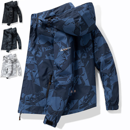 Waterproof Ski Zip Jacket with Letter Print | Astienno